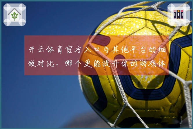 开云体育官方入口与其他平台的细致对比，哪个更能提升你的游戏体验？